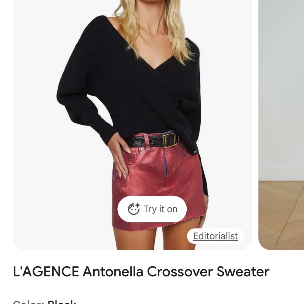 L’AGENCE Antonella Crossover Sweater XS